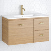 Timberline Florida Ensuite 800mm Wall Hung Vanity with Ceramic Countertop