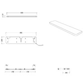 Timberline Splice Curved Bathroom Shelf