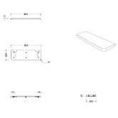 Timberline Splice Curved Bathroom Shelf