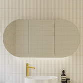 Timberline Ballad 1200mm  Oval Mirrored Shaving Cabinet