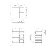Timberline Nevada 750mm Freestanding Vanity Package with Shaving Cabinet