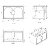 Timberline Saba 900mm Wall Hung Vanity Package with Shaving Cabinet
