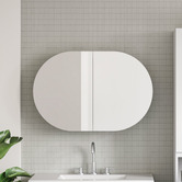 Timberline Ballad 900mm Oval Mirrored Shaving Cabinet