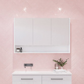 Timberline Sanremo 1200mm Mirrored Shaving Cabinet with Open Shelf