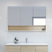 Timberline Sanremo 1200mm Mirrored Shaving Cabinet with Open Shelf