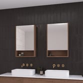 Timberline Sanremo 475mm Mirrored Shaving Cabinet with Open Shelf