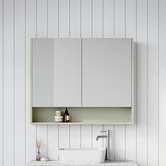 Timberline Sanremo 900mm Mirrored Shaving Cabinet with Open Shelf
