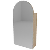 Timberline Church 400mm Arch Mirrored Shaving Cabinet with Melamine Shelves