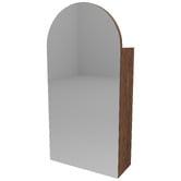 Timberline Church 400mm Arch Mirrored Shaving Cabinet with Melamine Shelves