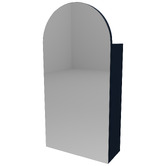Timberline Church 400mm Arch Mirrored Shaving Cabinet with Melamine Shelves