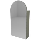Timberline Church 400mm Arch Mirrored Shaving Cabinet with Melamine Shelves