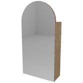 Timberline Church 400mm Arch Mirrored Shaving Cabinet with Melamine Shelves