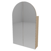 Timberline Church 600mm Arch Mirrored Shaving Cabinet with Melamine Shelves