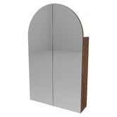 Timberline Church 600mm Arch Mirrored Shaving Cabinet with Melamine Shelves