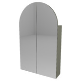 Timberline Church 600mm Arch Mirrored Shaving Cabinet with Melamine Shelves