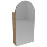 Timberline Church 400mm Arch Mirrored Shaving Cabinet with Melamine Shelves