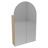 Timberline Church 600mm Arch Mirrored Shaving Cabinet with Melamine Shelves