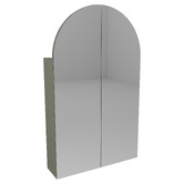 Timberline Church 600mm Arch Mirrored Shaving Cabinet with Melamine Shelves