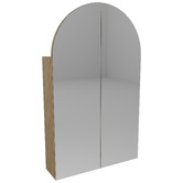 Timberline Church 600mm Arch Mirrored Shaving Cabinet with Melamine Shelves