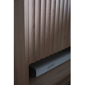 Timberline Somnus 2 Drawers Bedside Table with Black Handle
