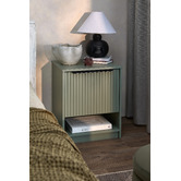 Timberline Somnus 2 Drawers Bedside Table with Black Handle