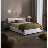 Timberline Somnus 2 Drawers Bedside Table with Black Handle