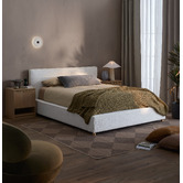 Timberline Somnus 2 Drawers Bedside Table with Brushed Gold Handle
