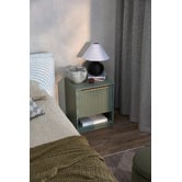 Timberline Somnus 2 Drawers Bedside Table with Brushed Gold Handle