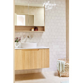 Timberline Sanremo 900mm Mirrored Shaving Cabinet with Open Shelf