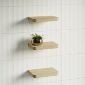 Timberline Splice Curved Bathroom Shelf