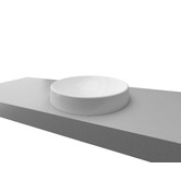 Timberline Corrida 430mm Gloss White Round Semi-inset Basin