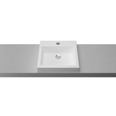Timberline Cove 460mm Gloss White Square Semi-inset Basin