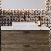 Timberline Arcade 400mm Square Ceramic Semi-Inset Basin