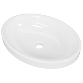 Timberline Coast 495mm Gloss White Oval Semi-inset Basin