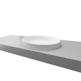 Timberline Coast 495mm Gloss White Oval Semi-inset Basin