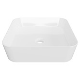 Timberline Florent 415mm White Gloss Square Ceramic Above Counter Basin