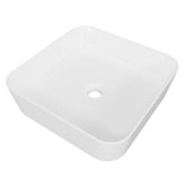 Timberline Florent 415mm White Gloss Square Ceramic Above Counter Basin