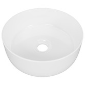 Timberline Gem 305mm White Gloss Round Ceramic Above Counter Basin