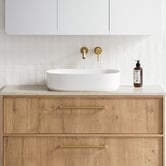 Timberline Myrtle 550mm Oval Ceramic Above Counter Basin