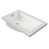 Timberline 430mm White Rectangular Ceramic Undermount Basin