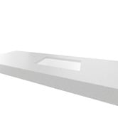 Timberline 430mm White Rectangular Ceramic Undermount Basin