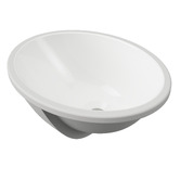 Timberline 420mm White Oval Ceramic Undermount Basin