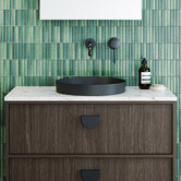 Timberline Radius 400mm Round Ceramic Semi-Inset Basin