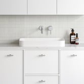 Timberline Rome 600mm Rectangular Ceramic Semi-Inset Basin