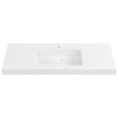 Timberline Accessible Essential 1200mm Gloss White Rectangular Composite Wall Hung Basin