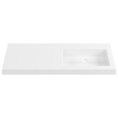 Timberline Accessible Essential 1200mm Gloss White Composite Wall Hung Basin