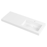 Timberline Accessible Essential 1200mm Gloss White Composite Wall Hung Basin