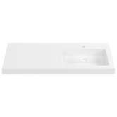 Timberline Accessible Essential 1200mm Gloss White Composite Wall Hung Basin