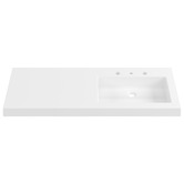 Timberline Accessible Essential 1200mm Gloss White Composite Wall Hung Basin