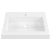Timberline Accessible Essential 600mm Gloss White Rectangular Composite Wall Hung Basin